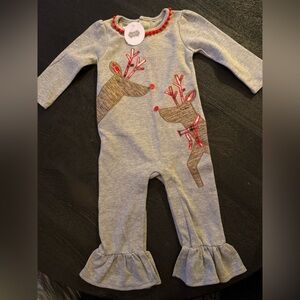 Mud pie - 6 to 9mos - nwt - Christmas romper